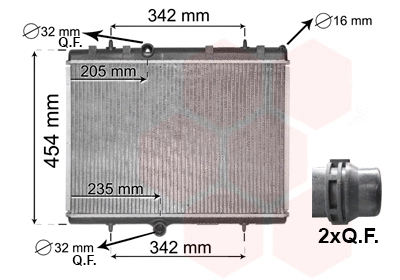 Radiator, engine cooling (09012706)