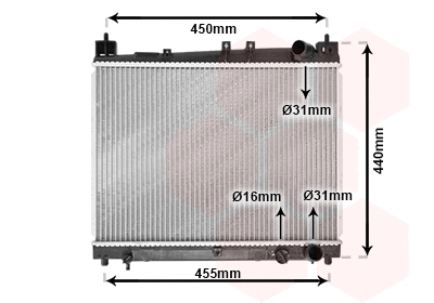Radiator, engine cooling (53002258)