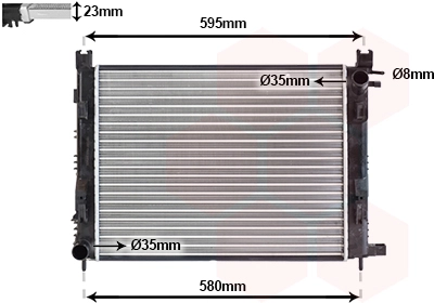 Radiator, engine cooling (15012007)