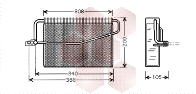 Evaporator, air conditioning (3000V381)