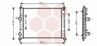 Radiator, engine cooling (17002249)