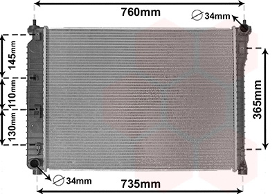 Radiator, engine cooling (37002435)