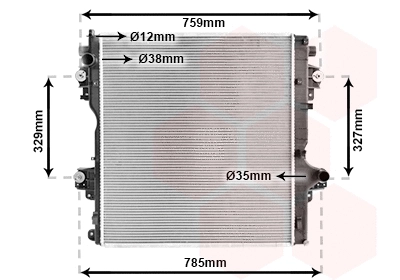 Radiator, engine cooling (53012707)