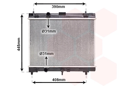 Radiator, engine cooling (53002357)