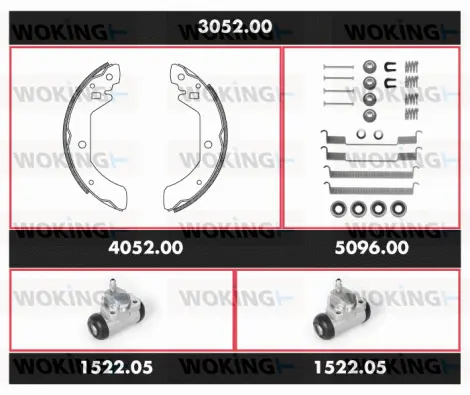 Brake Kit, drum brake (3052.00)