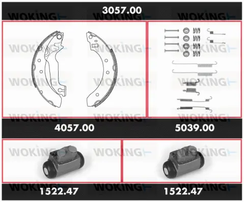 Brake Kit, drum brake (3057.00)