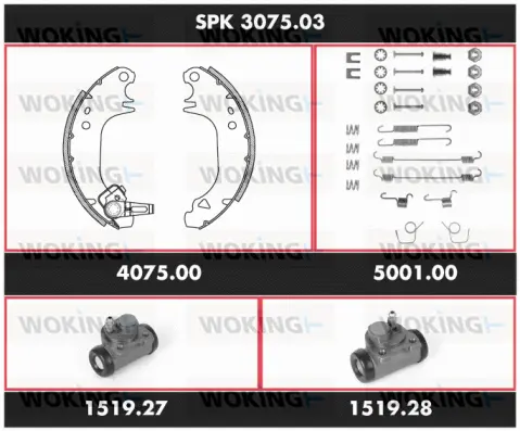 Brake Kit, drum brake (SPK 3075.03)