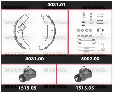 Brake Kit, drum brake (3081.01)