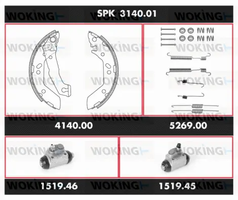 Brake Kit, drum brake (SPK 3140.01)