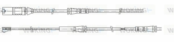 Warning Contact, brake pad wear (001202)
