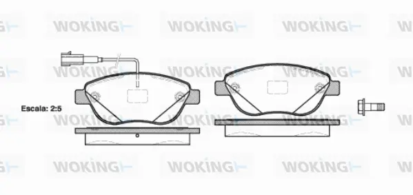 Brake Pad Set, disc brake (P9593.12)