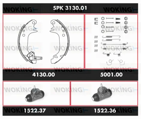Brake Kit, drum brake (SPK 3130.01)