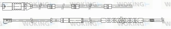 Warning Contact, brake pad wear (001189)