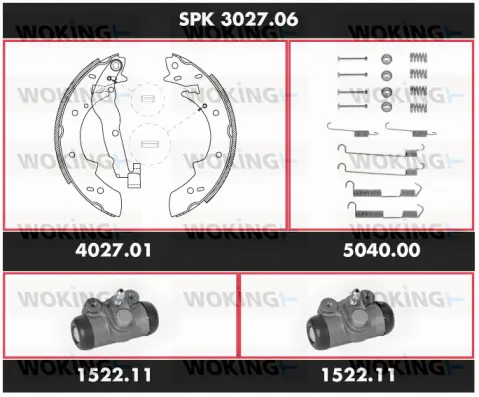 Brake Kit, drum brake (SPK 3027.06)
