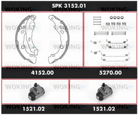Brake Kit, drum brake (SPK 3152.01)