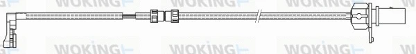 Warning Contact, brake pad wear (001162)
