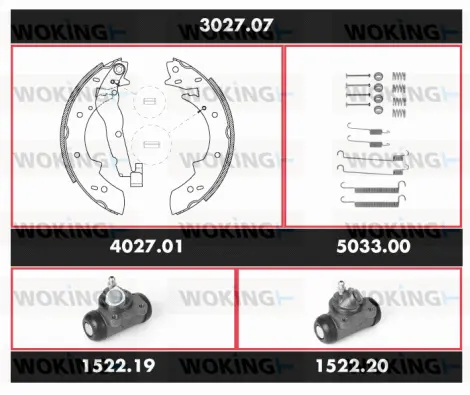 Brake Kit, drum brake (3027.07)