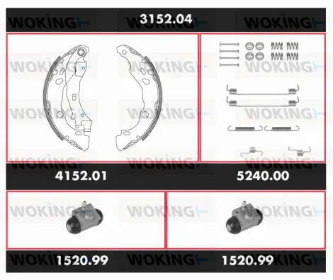 Brake Kit, drum brake (3152.04)