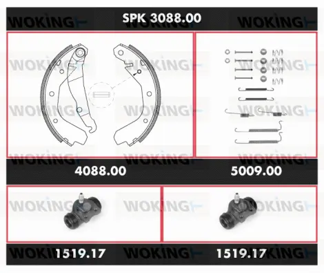 Brake Kit, drum brake (SPK 3088.00)
