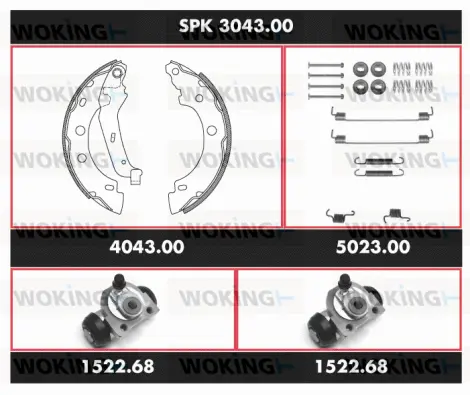Brake Kit, drum brake (SPK 3043.00)