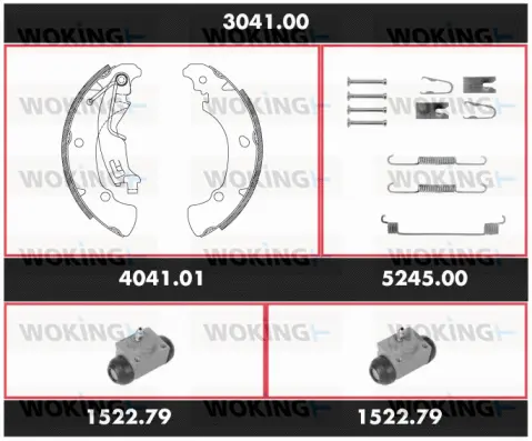 Brake Kit, drum brake (3041.00)