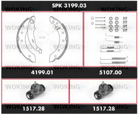 Brake Kit, drum brake (SPK 3199.03)