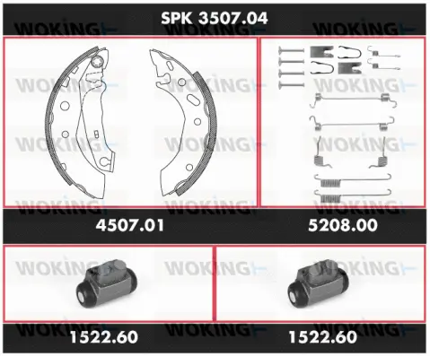 Brake Kit, drum brake (SPK 3507.04)