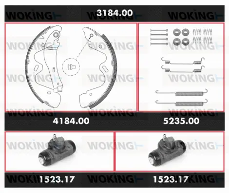 Brake Kit, drum brake (3184.00)