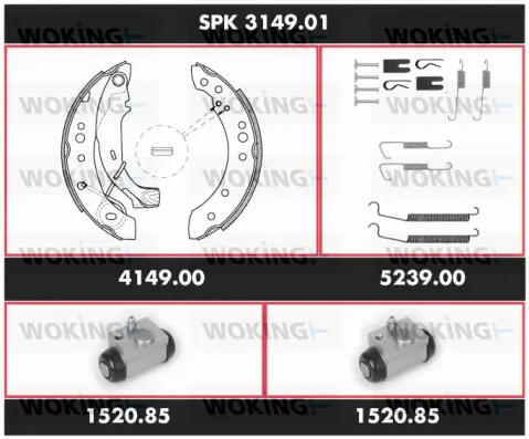 Brake Kit, drum brake (SPK 3149.01)