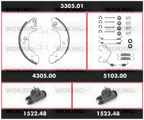 Brake Kit, drum brake (3305.01)