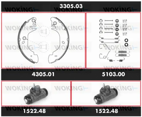 Brake Kit, drum brake (3305.03)
