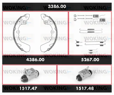 Brake Kit, drum brake (3386.00)