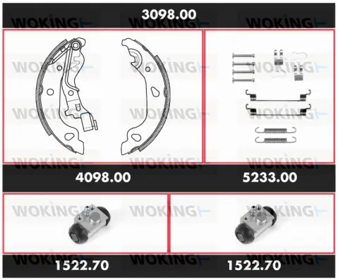 Brake Kit, drum brake (3098.00)