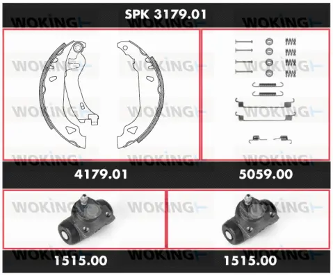 Brake Kit, drum brake (SPK 3179.01)