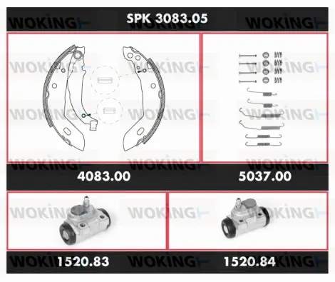 Brake Kit, drum brake (SPK 3083.05)