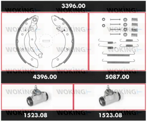Brake Kit, drum brake (3396.00)