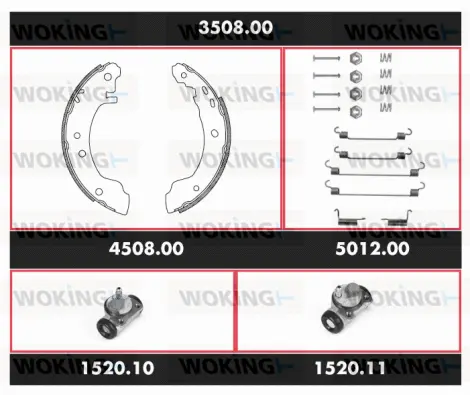 Brake Kit, drum brake (3508.00)