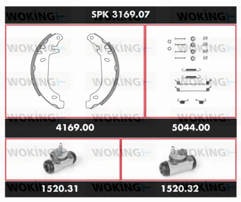 Brake Kit, drum brake (SPK 3169.07)
