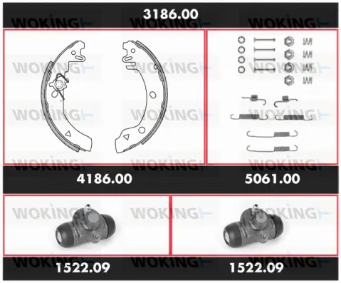 Brake Kit, drum brake (3186.00)