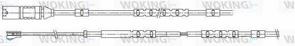 Warning Contact, brake pad wear (001161)