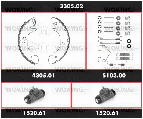 Brake Kit, drum brake (3305.02)