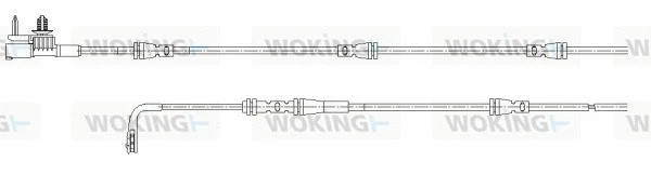 Warning Contact, brake pad wear (001185)