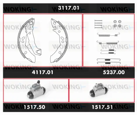 Brake Kit, drum brake (3117.01)