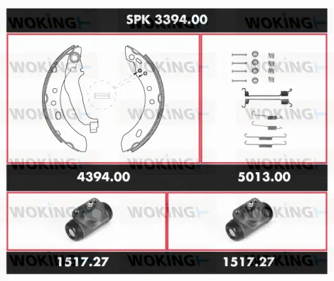 Brake Kit, drum brake (SPK 3394.00)