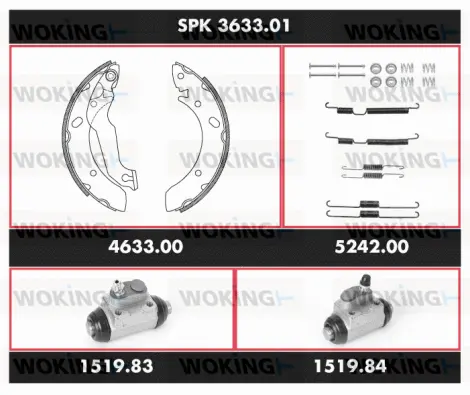 Brake Kit, drum brake (SPK 3633.01)