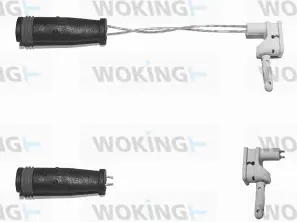 Warning Contact, brake pad wear (001039)