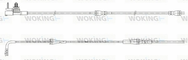 Warning Contact, brake pad wear (001171)