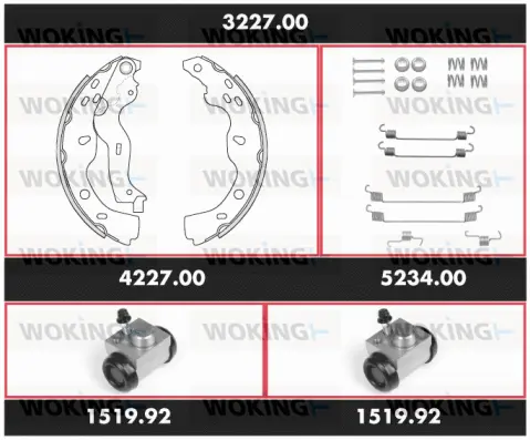 Brake Kit, drum brake (3227.00)