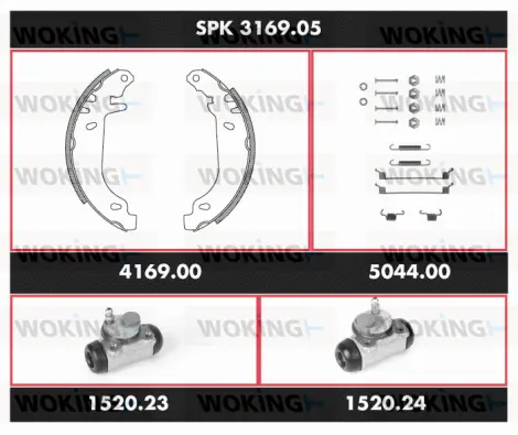 Brake Kit, drum brake (SPK 3169.05)