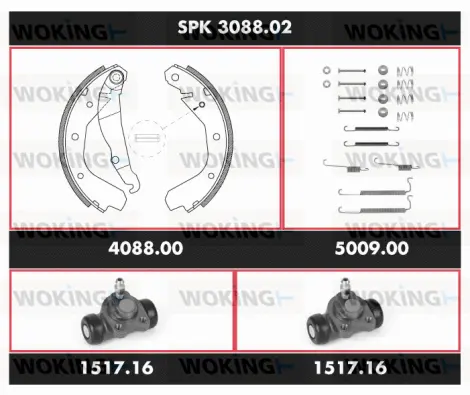 Brake Kit, drum brake (SPK 3088.02)